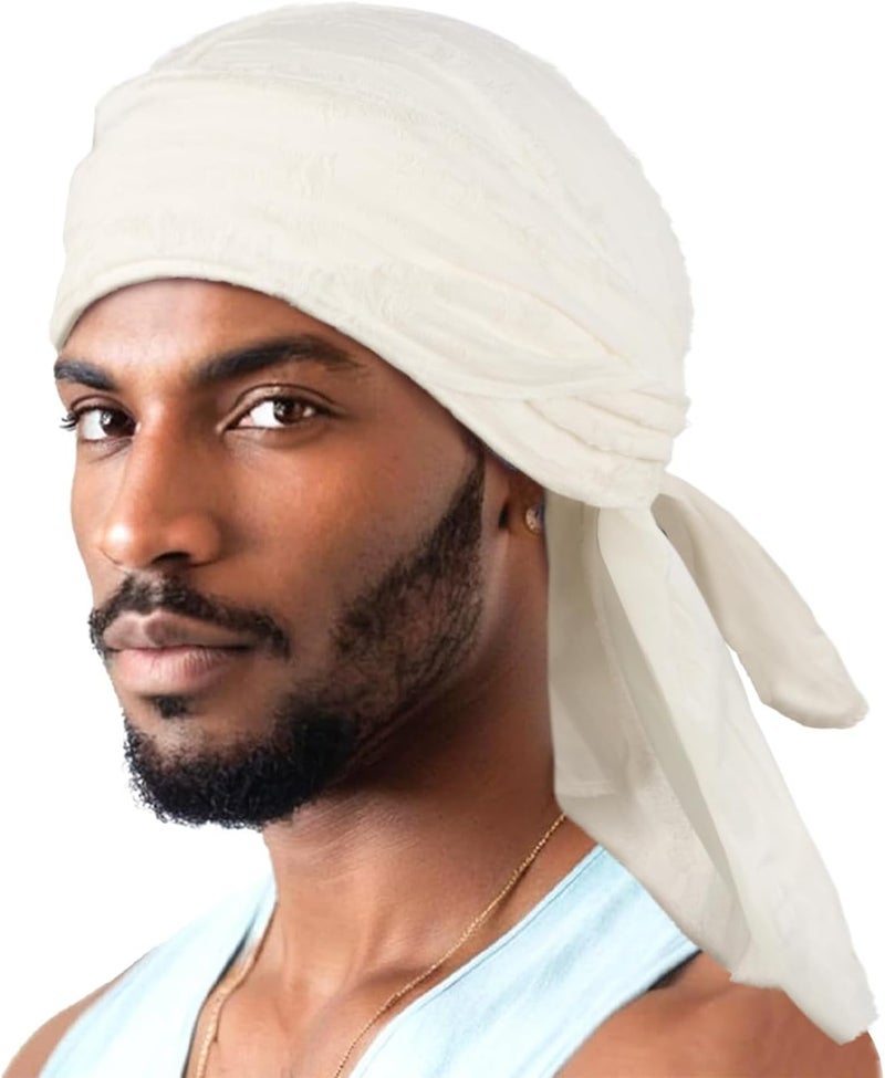 NICEYST Broken Hip Hop Do Rag Skull Cap Bandana Hat Du Rags Pirate Wave Durag Cooling Motorcycle Cycling Cap for Men Women - Image 2